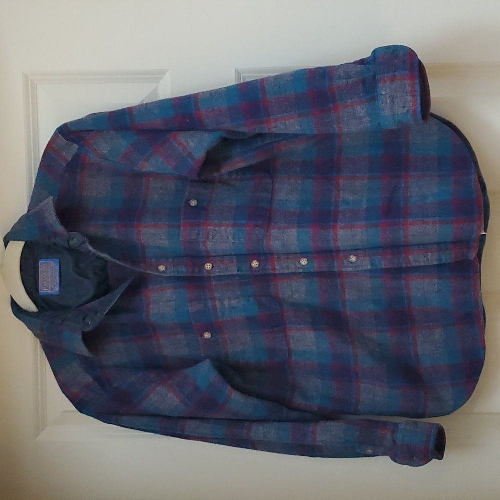 Pendelton Kid’s Extra Large XL All Virgin Wool Button Down Shirt Made in USA